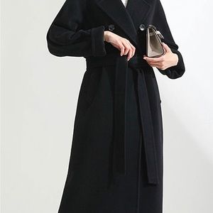 Soft, Elegant Black Maxi Coat